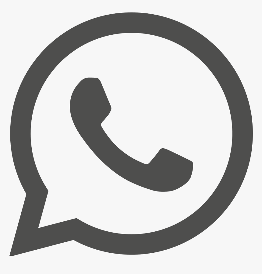 Whatsapp Icon Black White Png, Transparent Png