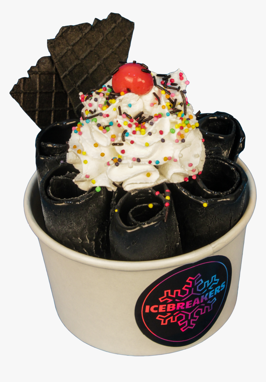 Black Magic - Black Rolled Ice Cream, HD Png Download