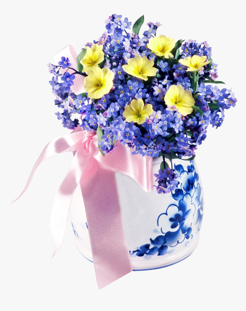 Flowers In A Vase - Flower Vase Long Hd Png, Transparent Png