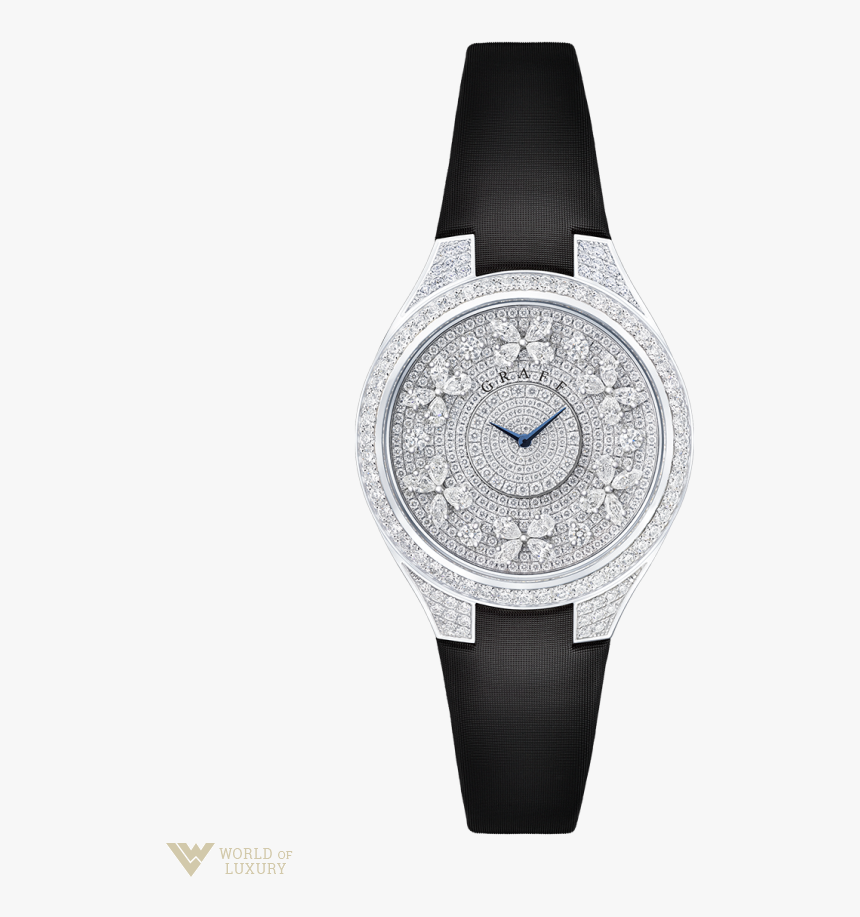 Graff Disco Butterfly White Gold & Diamonds Ladies - Graff Watch Butterfly Silhouette, HD Png Download