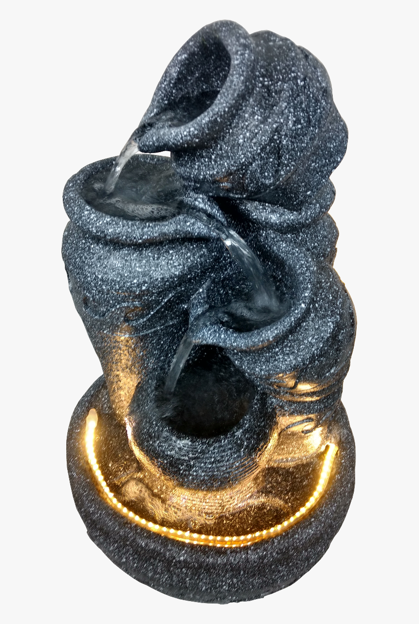 Small Matki Water Fountain For Home Decor (black Stone) - Cowboy Boot, HD Png Download