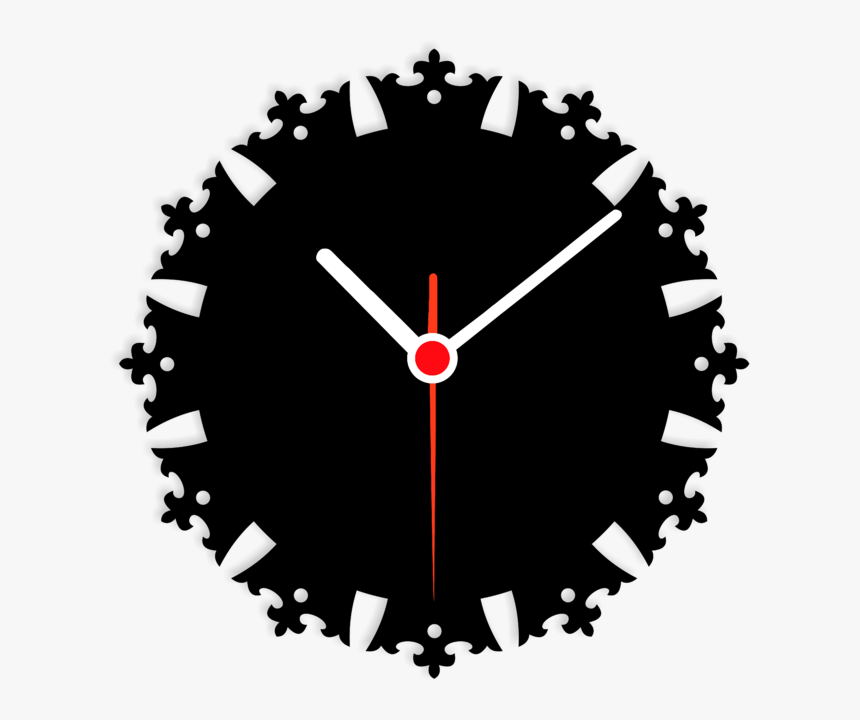 Balaji Times Wall Clock Clock088 - Flower Flower Shape Silhouette, HD Png Download