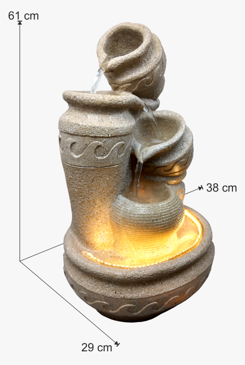Small Matki Water Fountain For Home Decor (sand Drift), HD Png Download