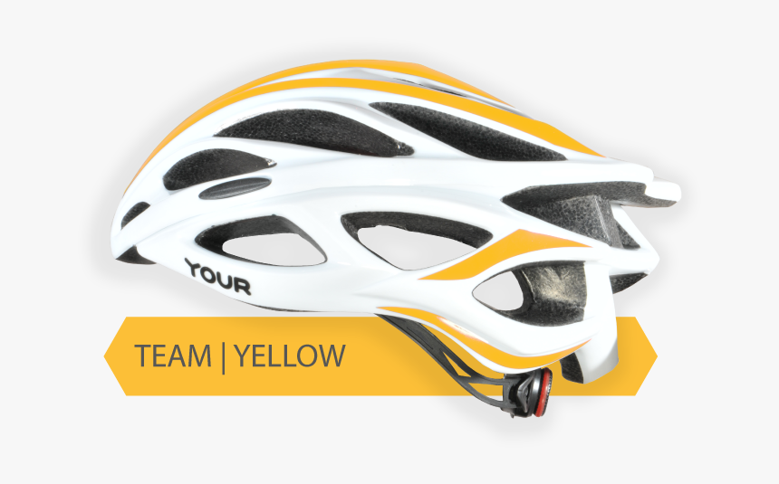 Your Helmets Team White 00 Left Sunflower Yellow Stripes - Portable Network Graphics, HD Png Download
