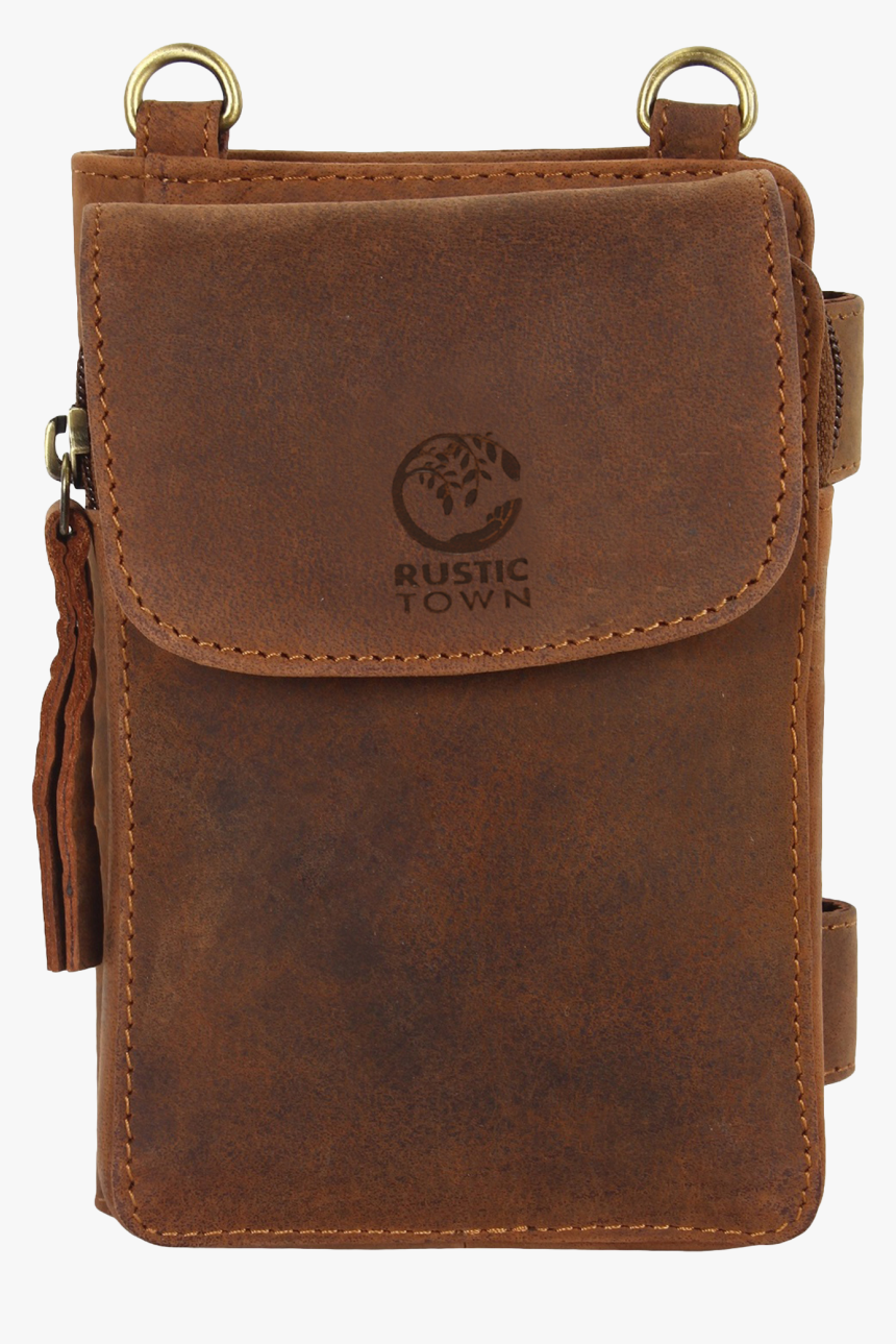 Handmade Genuine Leather Zippered Crossbody Wallet - Wallet, HD Png Download