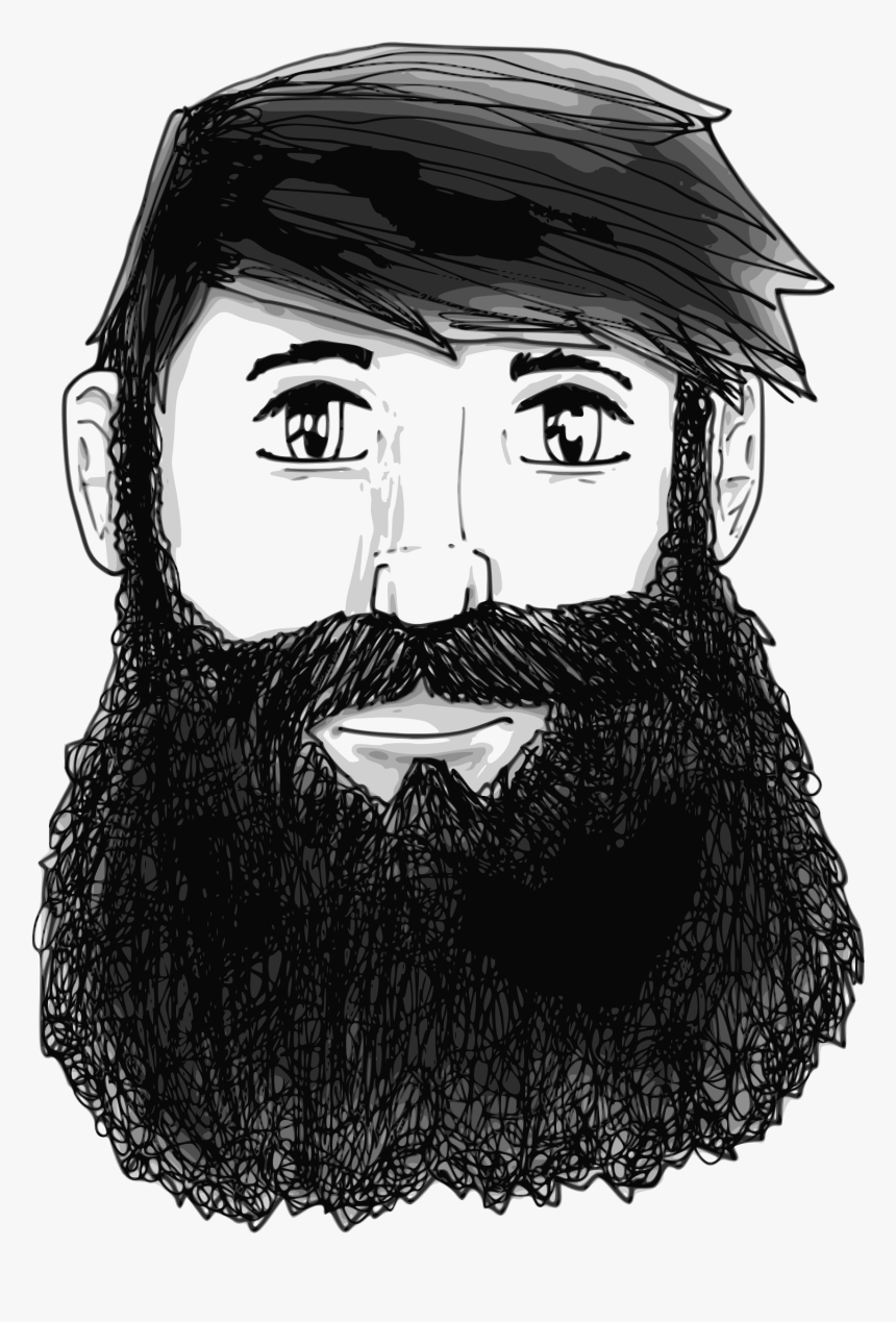 Guy With A Beard Drawing, HD Png Download