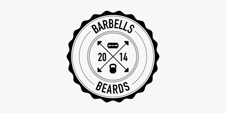 Barbells & Beards - Label Cup Cake, HD Png Download