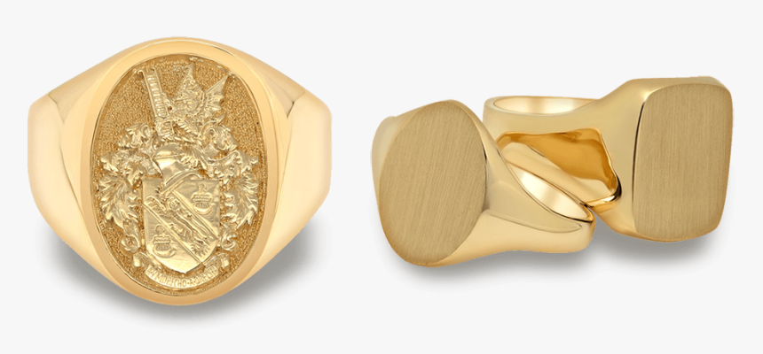 Gold Signet Rings For Men - Earrings, HD Png Download