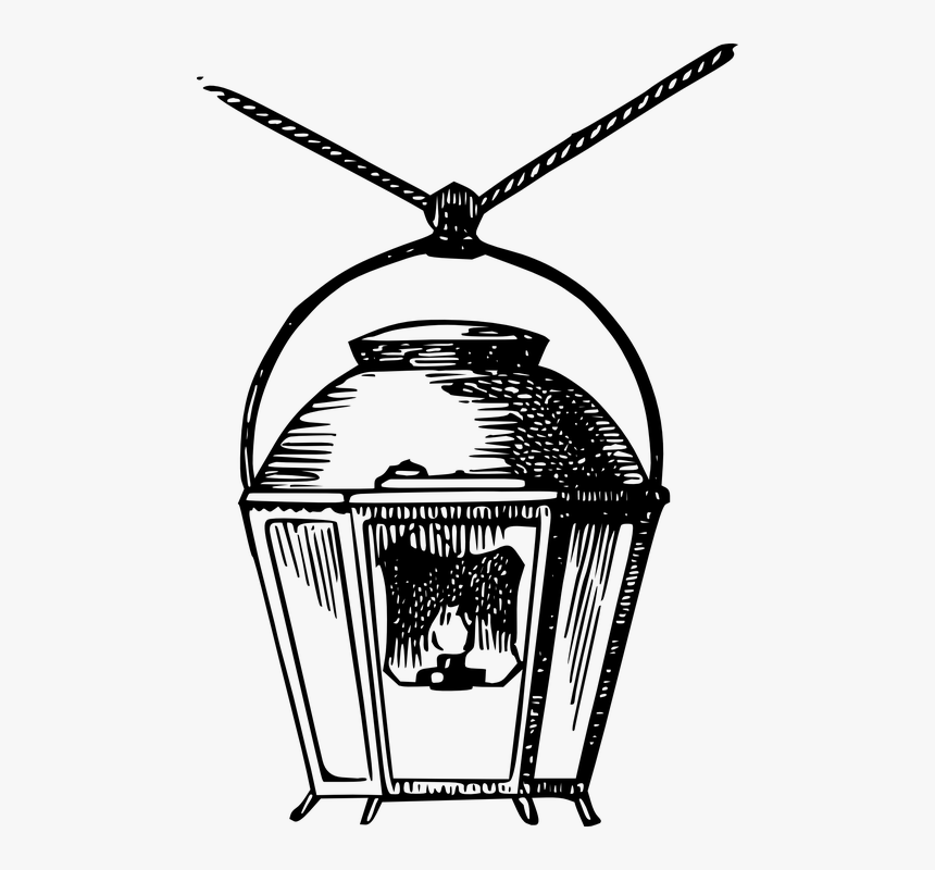 Lamp, Light, Gas Lamp, Street Lamp, Historic, Antique - Antique Lantern Vector Png, Transparent Png