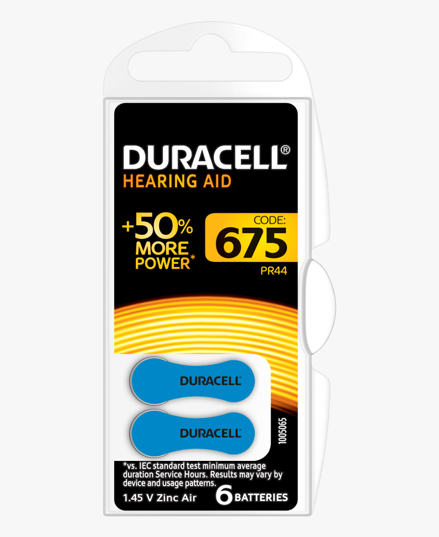 Aid Clipart Extra Battery - Duracell Hearing Aid 675, HD Png Download