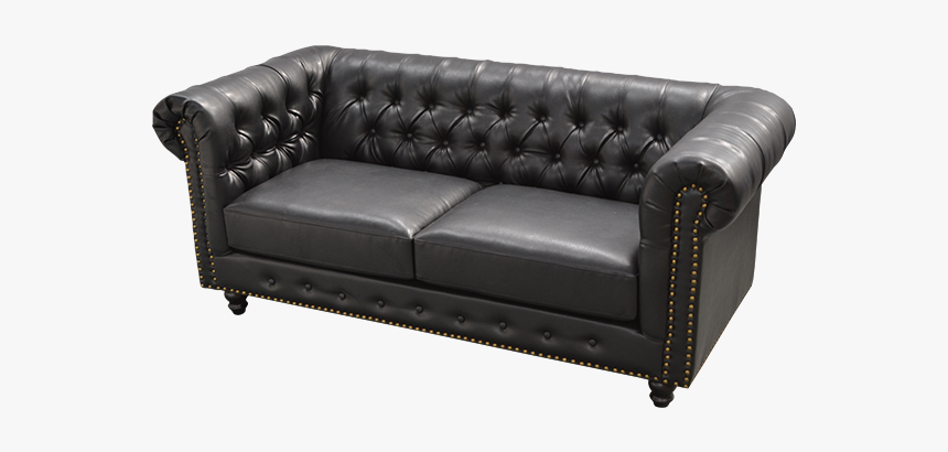 Chesterfield Sofa Black - Studio Couch, HD Png Download