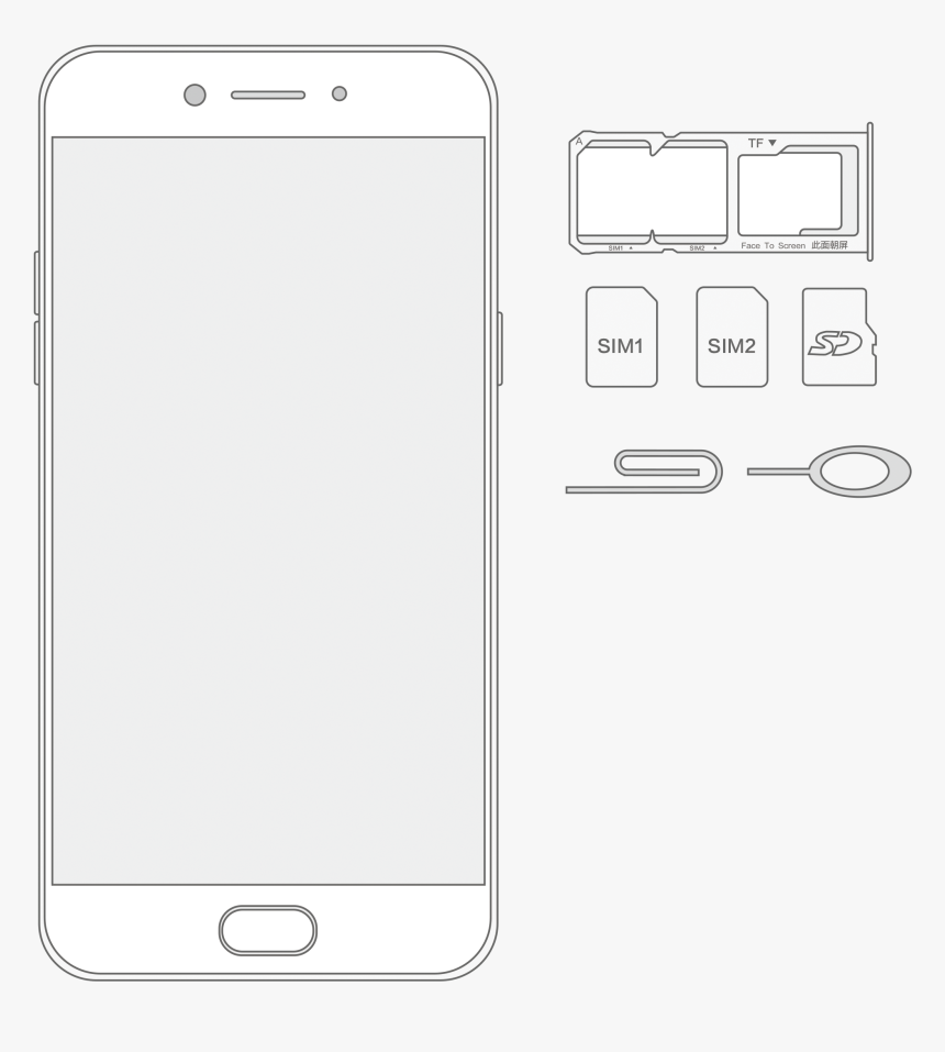 Image - Insert Sim In Oppo A3s, HD Png Download