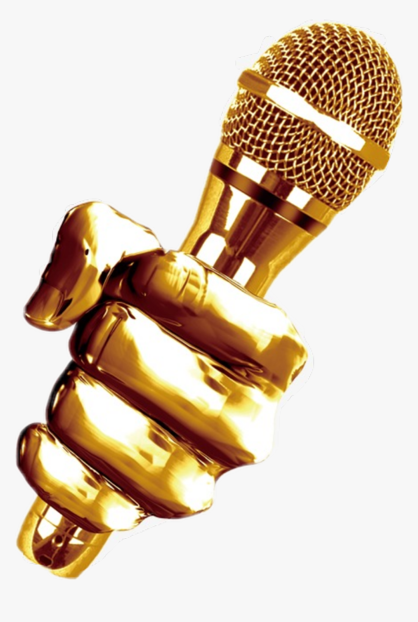 Gold Mic Png - Golden Microphone Png, Transparent Png , Transparent Png