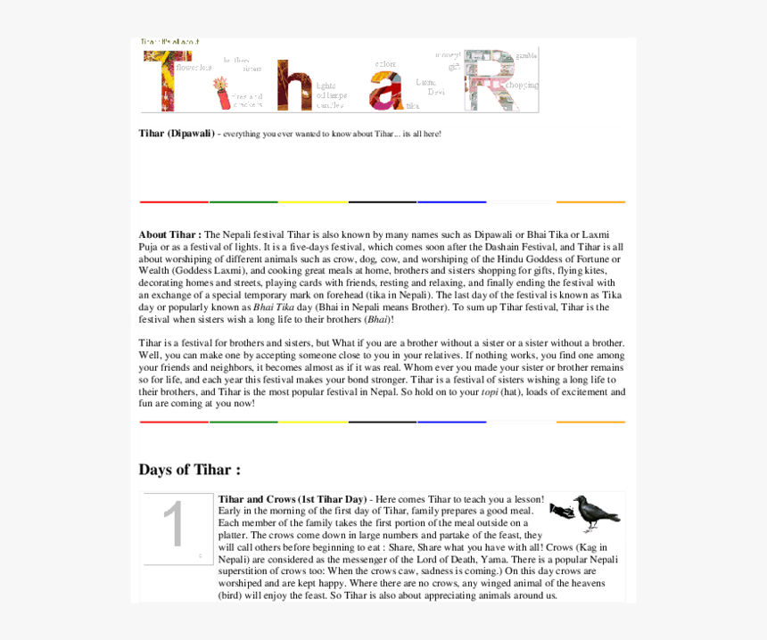 Tihar Festival Essay In English, HD Png Download