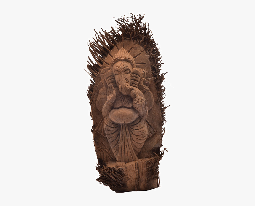 Lord Ganesh Bamboo Root Showpiece 
 Title Lord Ganesh - Ganesh In Flower Png, Transparent Png