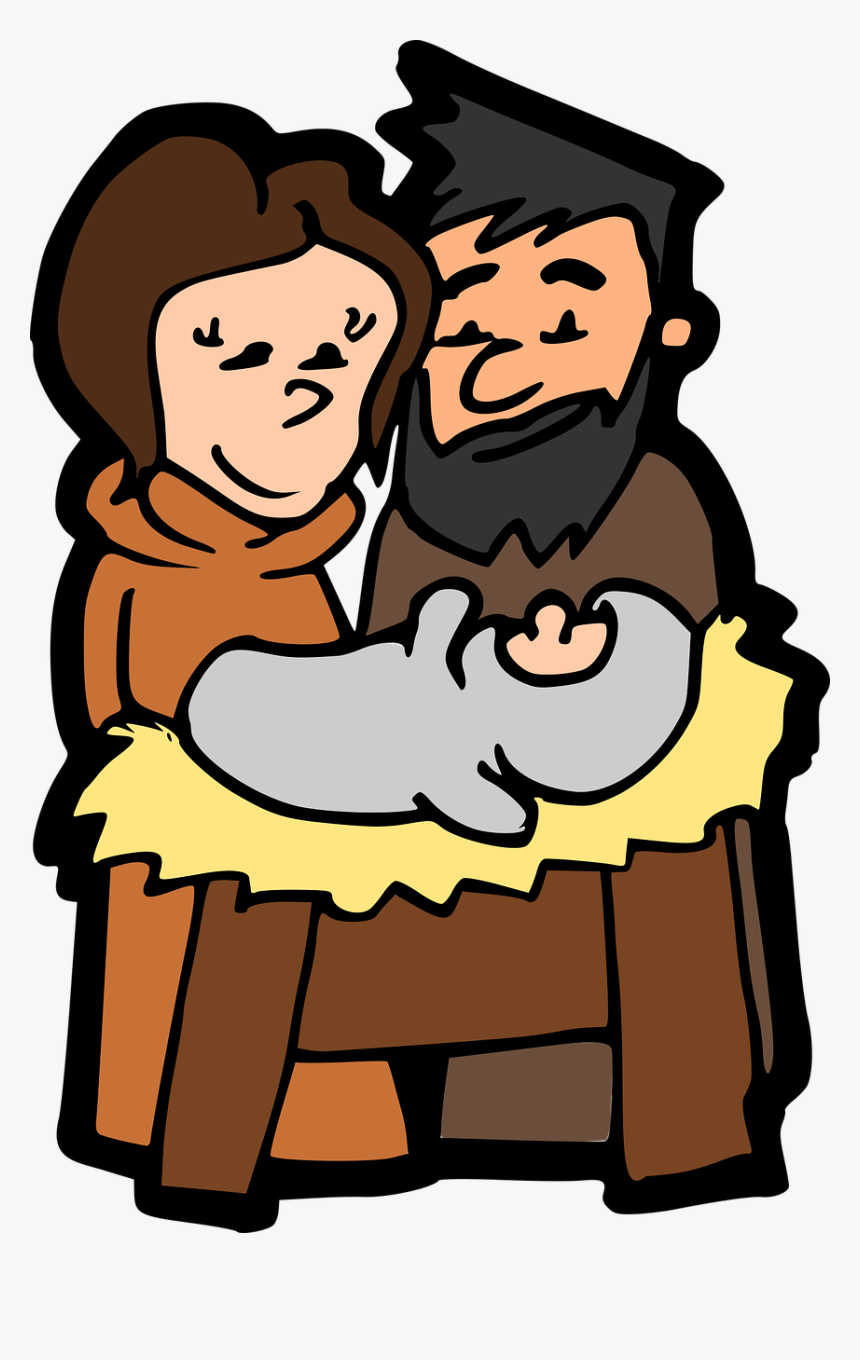 Crib, Jesus, Child, Christmas, Father Christmas, HD Png Download