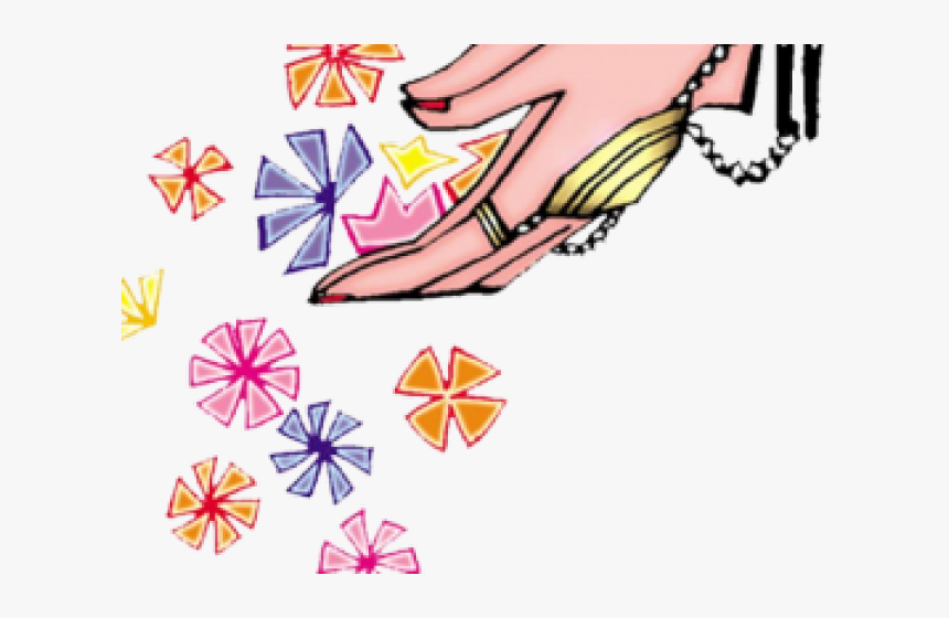 India Clipart Indian Welcome - Flower In Hand Clipart, HD Png Download