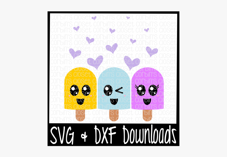 Free Kawaii Popsicles * Ice Cream * Fro-yo Cutting - Illustration, HD Png Download