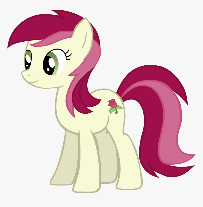 Rose Vector Png -roseluckvector - Rarity Cartoon Black And White, Transparent Png