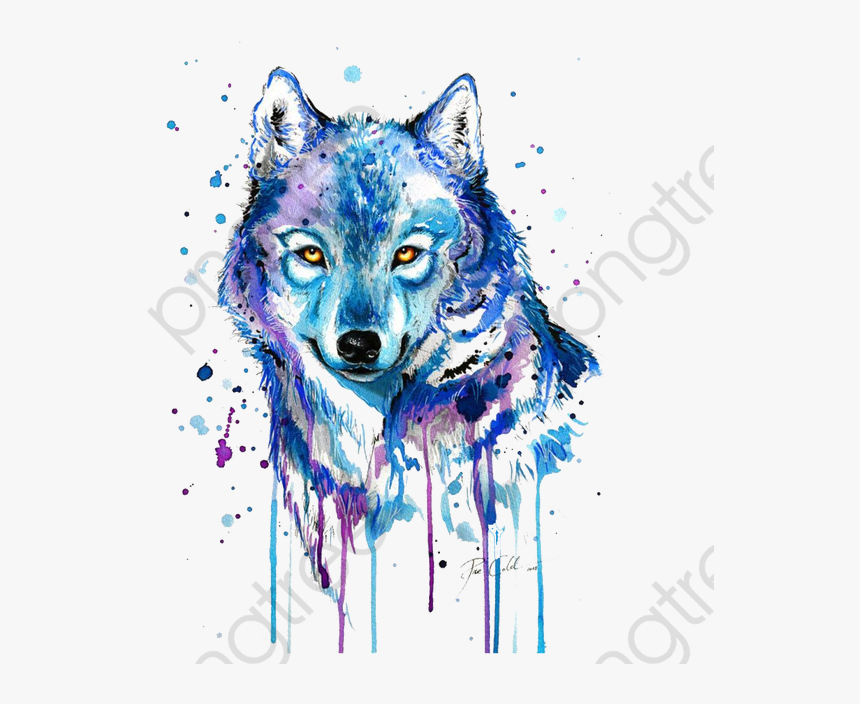 Abstract Wolf Clipart - Wolf Drawing Png, Transparent Png