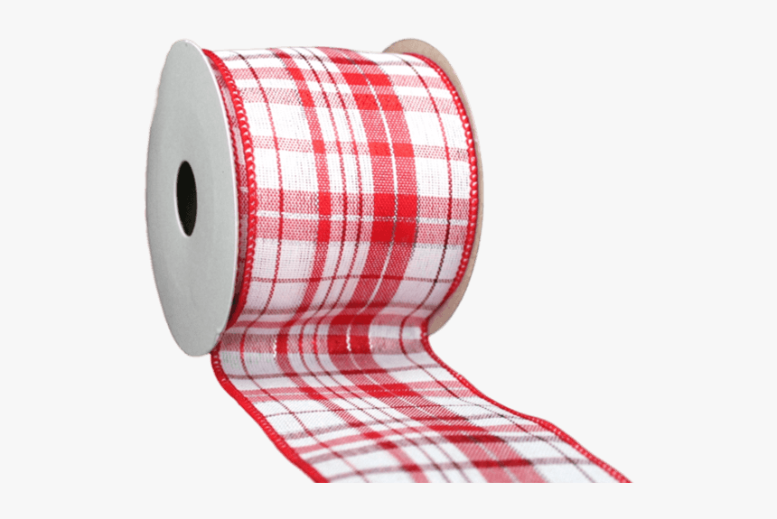 Joyful Plaid White/red 50yds Ribbon - Tartan, HD Png Download