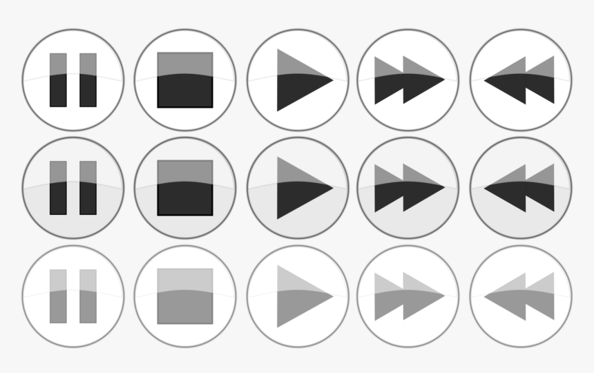 Buttons For Media Player, HD Png Download