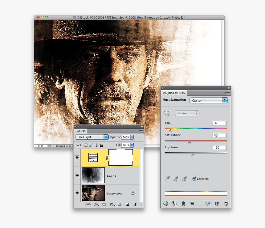 Gritty Texture Effect In Photoshop - Photoshop Gritty Texture Effects, HD Png Download