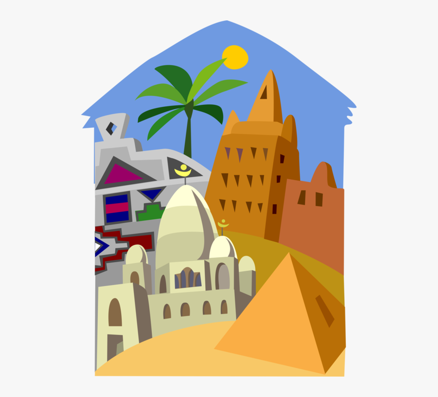 Vector Illustration Of North African Islamic Architecture - Castle, HD Png Download