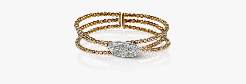 18k White & Rose Gold Bangle Bracelet Tipton S Fine - Bangle, HD Png Download