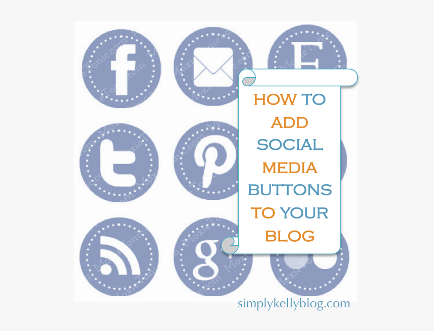Great Tutorial On Adding Social Media Buttons To Your - Cool Social Media Icon, HD Png Download