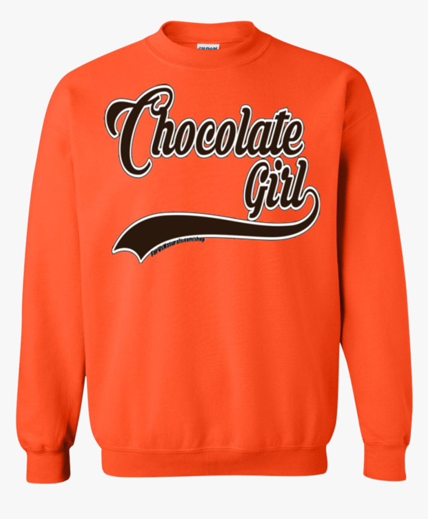 Chocolate Girl Sweatshirt - Orange Illinois Crewneck Sweatshirt, HD Png Download
