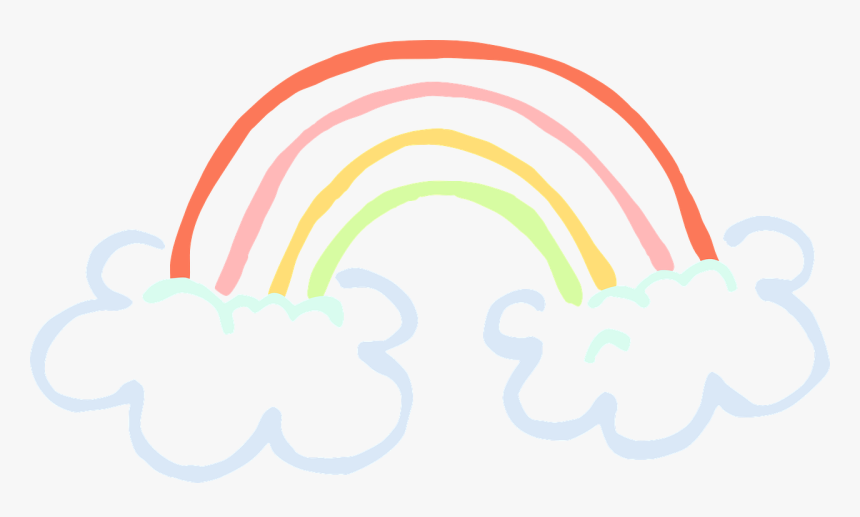 Transparent Famous Clipart - Clouds And Rainbow Png, Png Download