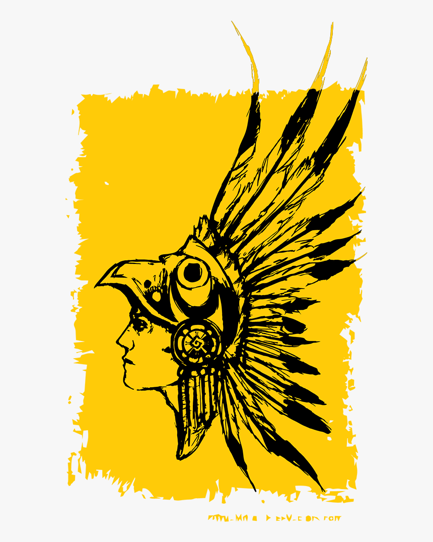 Clip Art Guerrero Azteca Clipart Aztec Headdress Tattoo, HD Png