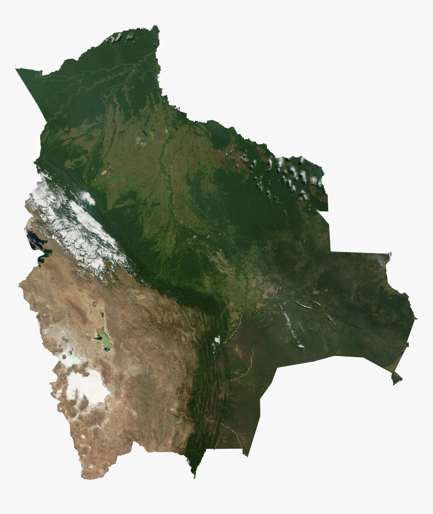 Satellite Image Of Bolivia, HD Png Download