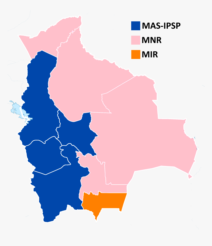 2002 Bolivian Elections Map - Bolivia Map, HD Png Download