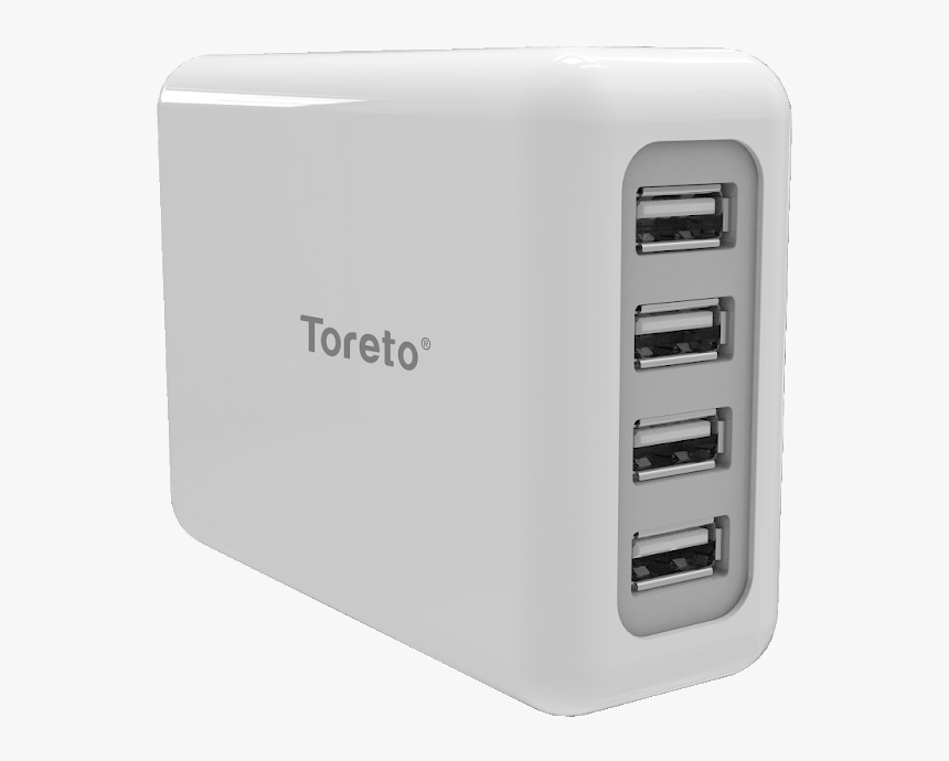Toreto Unicharge 4 Usb Port Universal Travel Charger - Electronics, HD Png Download