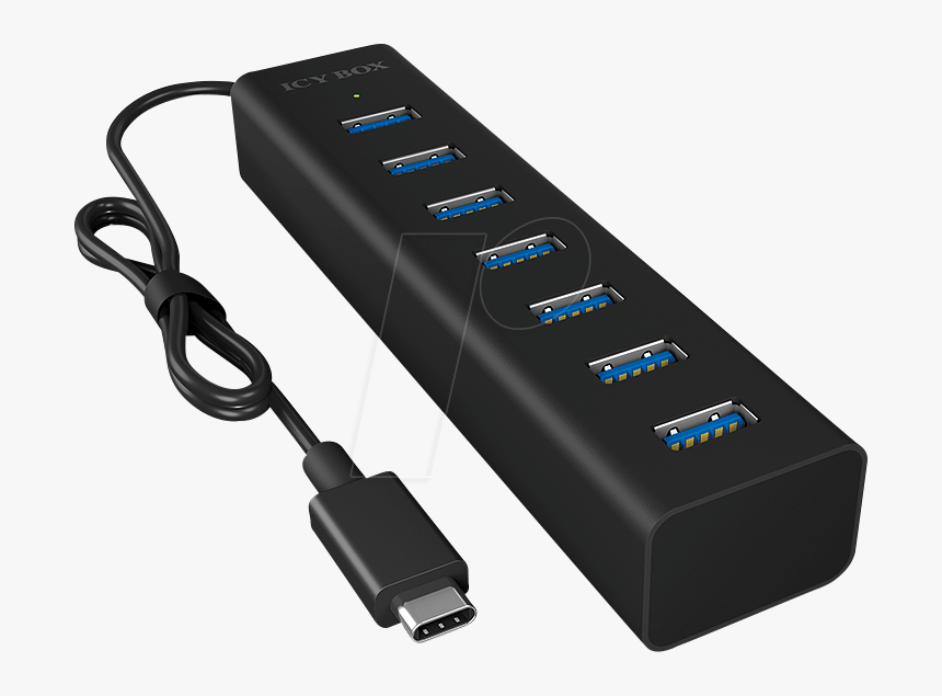 0 Type C, 7 Port Hub Usb Type A Icybox Ib Hub1700 C3 - Usb 3.0 Hub Type C, HD Png Download