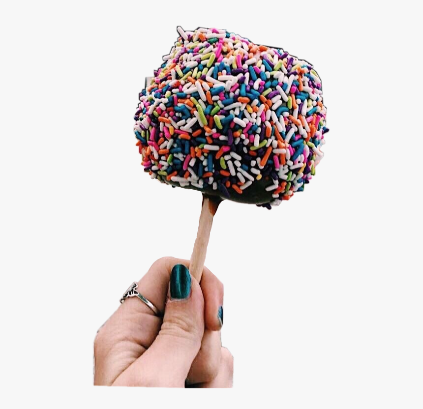 #rainbow #sprinkles #candy #apple #candyapple #remixed - Rum Ball, HD Png Download