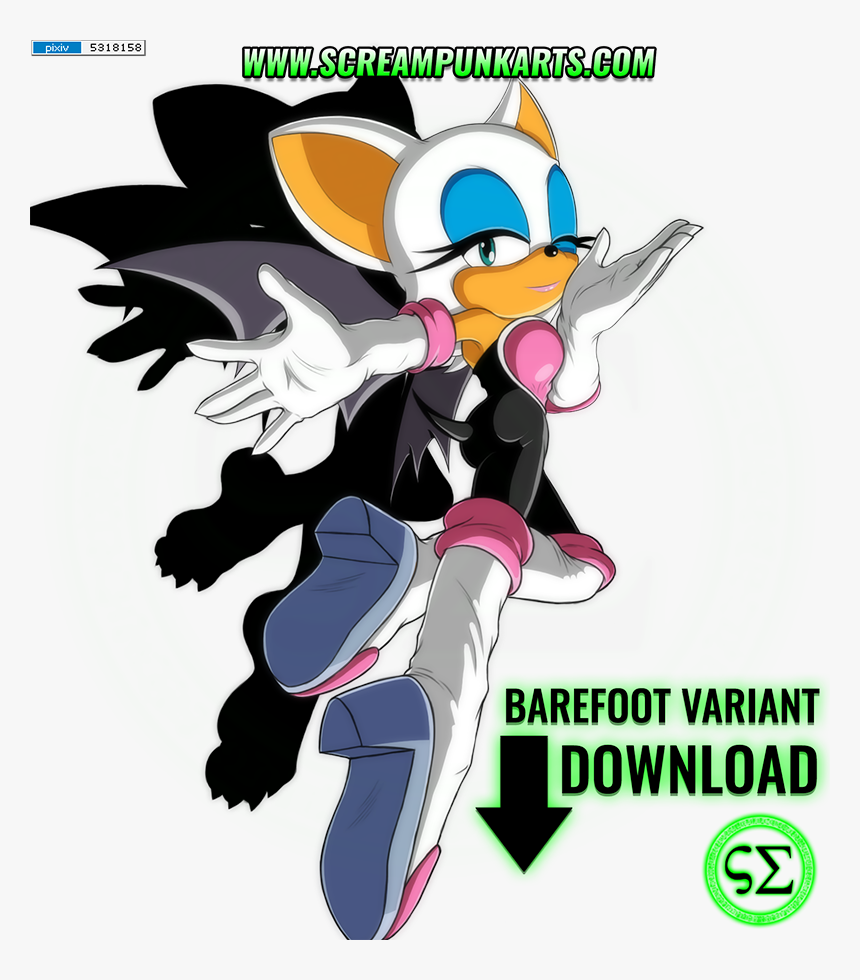 Fanart Rouge The Bat - Screampunkarts, HD Png Download