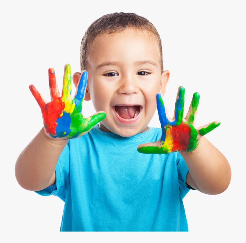 Boy With Paint On Hands, HD Png Download