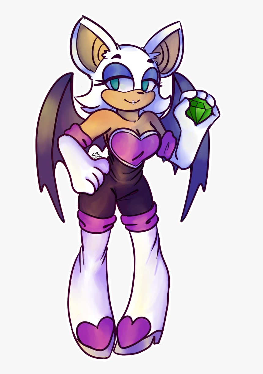 Rouge The Bat - Cartoon, HD Png Download
