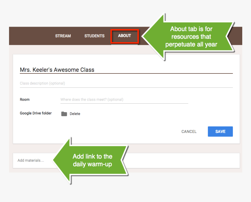 For Example Attach The Syllabus, Link To A Google Hangout - Google Classroom, HD Png Download