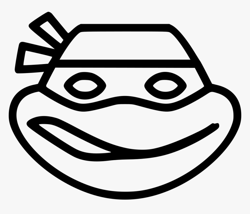 Ninja Turtle Raphaelo Humanoid - Ninja Turtle Icon Black, HD Png Download