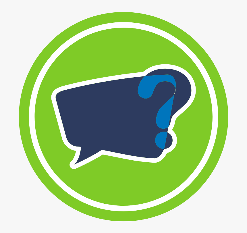 Green Circle With Question Mark And Comments Bubble - Graphic Design, HD Png Download