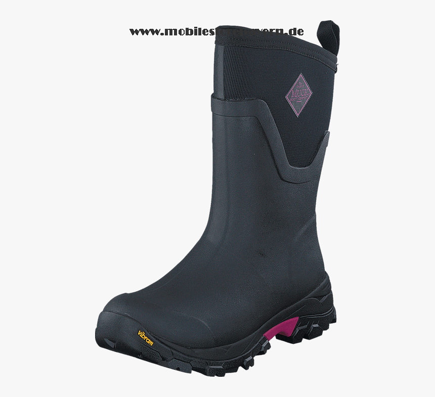 Muckboot Arctic Ice Mid Black/hot Pink - Work Boots, HD Png Download