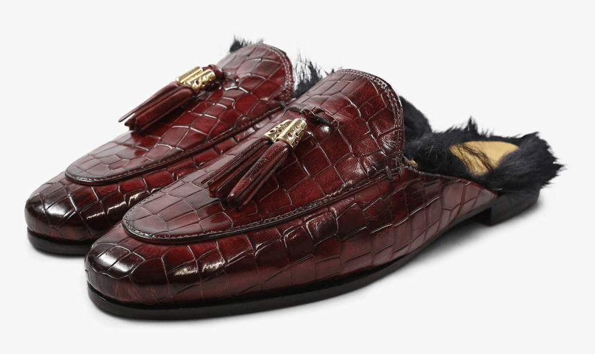 Muiltjes Scarlett 2 Burgundy Tassel Burgundy Fur Lining - Slip-on Shoe, HD Png Download