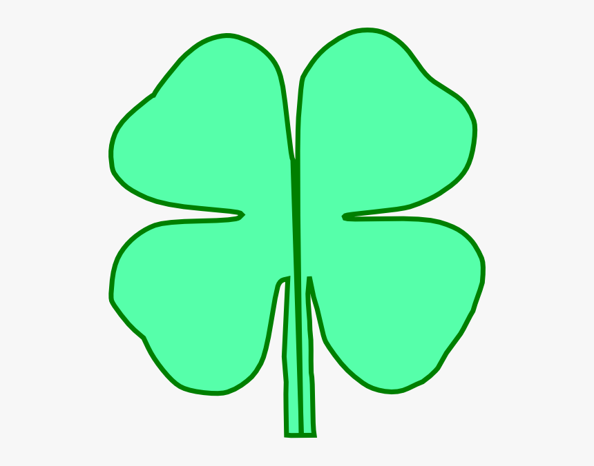 4 Leaf Clover Divided In Half Clip Art, HD Png Download