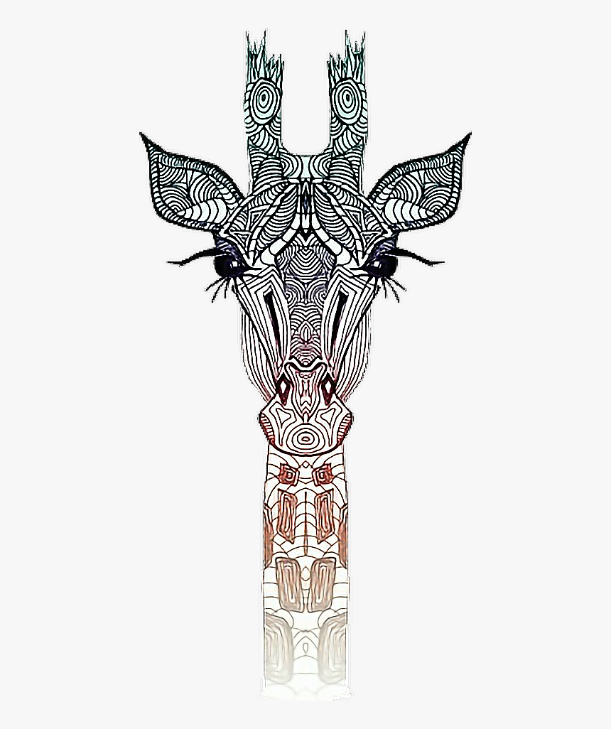 Color Tumblr Report Abuse - Giraffe Mandala, HD Png Download
