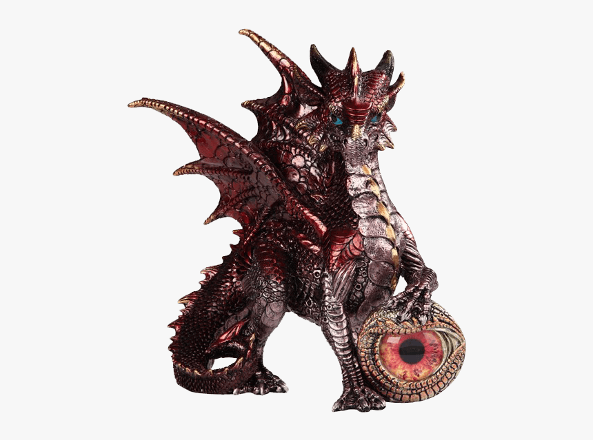 Standing Red Dragonet With Eye Statue - Dragon, HD Png Download
