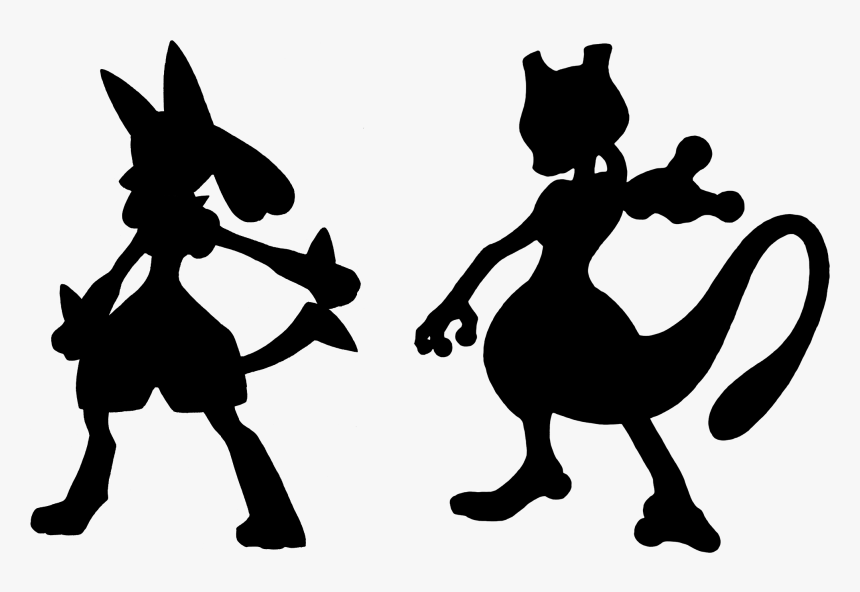 Silhouette Comparison - Pokemon Lucario Silhouette, HD Png Download
